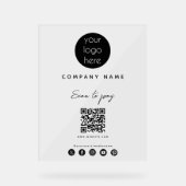 QR-Code für Social Media: Prüfung von Firmenlogos  Acrylschild (Vorderseite)