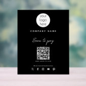 QR-Code für Social Media: Prüfung von Firmenlogos Acrylschild (Neutral)