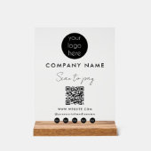 QR-Code für Social Media: Prüfung von Firmenlogos Acrylschild