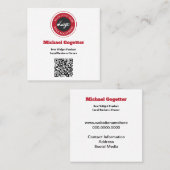 QR-Code für Social Media Quadratische Visitenkarte (Vorne/Hinten)
