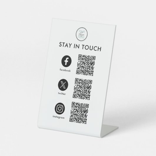 QR-Code für Social Media Sockelschild (Vorderseite)
