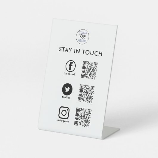 QR-Code für Social Media Sockelschild (Vorderseite)