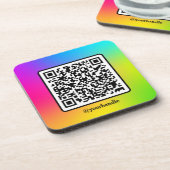 QR-Code für Social Media Square Getränkeuntersetzer (Linke Seite)