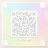 QR-Code für Social Media Square Glasuntersetzer (Rückseite)