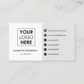 QR-Code für Social Media-Symbole für moderne Unter Visitenkarte (Vorderseite)