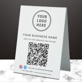 QR-Code für Social Media Tischaufsteller