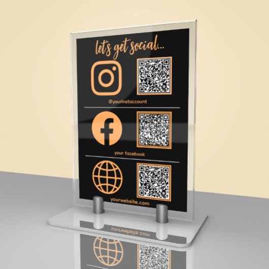 QR-Code für Social Media Tischnummer