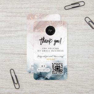 QR-Code für Social Media und Logos Vielen Dank für Visitenkarte