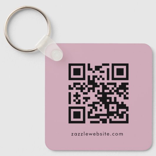 QR-Code für Social-Media-Unternehmen Mit Monogramm Schlüsselanhänger (Vorderseite)