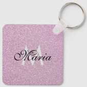 QR-Code für Social-Media-Unternehmen Mit Monogramm Schlüsselanhänger (Rückseite)