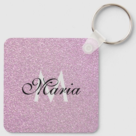 QR-Code für Social-Media-Unternehmen Mit Monogramm Schlüsselanhänger (Rückseite)