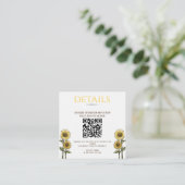 QR-Code für Sonnenblumen Begleitkarte (Stehend Vorderseite)