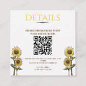 QR-Code für Sonnenblumen Begleitkarte (Vorderseite)