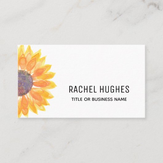 QR-Code für Sonnenblumen Visitenkarte (Vorderseite)