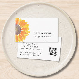 QR-Code für Sonnenblumen Yoga Instructor Business  Visitenkarte