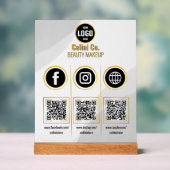 QR-Code für soziale Medien - Akryllisches Zeichen  Acrylschild (Neutral)