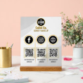 QR-Code für soziale Medien - Akryllisches Zeichen  Acrylschild (Hochzeit)