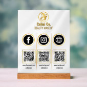 QR-Code für soziale Medien - Akryllisches Zeichen  Acrylschild (Neutral)