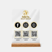 QR-Code für soziale Medien - Akryllisches Zeichen  Acrylschild (Vorderseite)