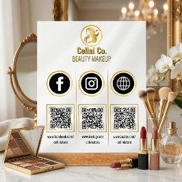 QR-Code für soziale Medien - Akryllisches Zeichen  Acrylschild