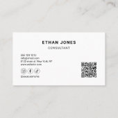 QR-Code für soziale Medien Beruflich Visitenkarte (Rückseite)