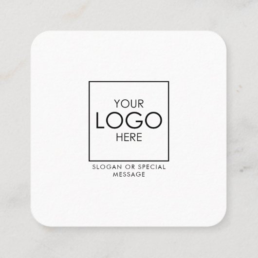 QR-Code für soziale Medien in Verbindung mit unser Quadratische Visitenkarte (Rückseite)