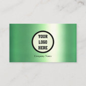 QR-Code für soziale Medien Smarald Green Metallic Visitenkarte (Rückseite)