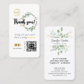 QR-Code für soziale Medien und Logos Vielen Dank E Visitenkarte (Vorne/Hinten)