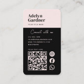 QR-Code für soziale Medien Visitenkarte (Rückseite)