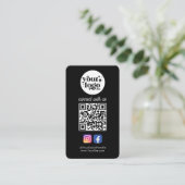 QR-Code für soziale Medien Visitenkarte (Stehend Vorderseite)