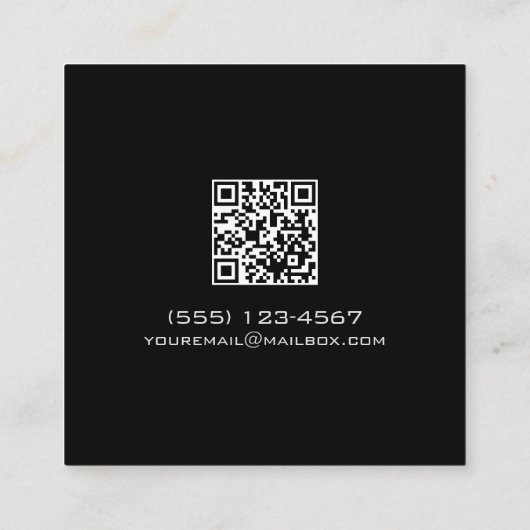 QR-Code für Sparkle-Glitzer-Eventplaner Quadratische Visitenkarte (Rückseite)