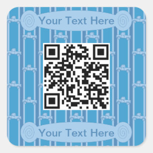 QR-Code für Spaß und Extravagante LKW Quadratischer Aufkleber