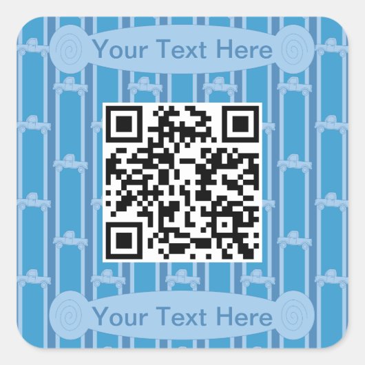 QR-Code für Spaß und Extravagante LKW Quadratischer Aufkleber (Vorderseite)