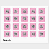 QR-Code für Spaß und Extravagantes Friedenszeichen Quadratischer Aufkleber (Blatt)