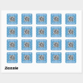 QR-Code für Spaß und Extravagantes Friedenszeichen Quadratischer Aufkleber (Blatt)