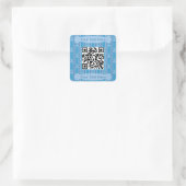 QR-Code für Spaß und Extravagantes Friedenszeichen Quadratischer Aufkleber (Tasche)