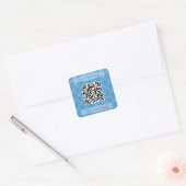 QR-Code für Spaß und Extravagantes Friedenszeichen Quadratischer Aufkleber (Umschlag)