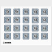 QR-Code für Spaß und Extravagantes Herz Quadratischer Aufkleber (Blatt)