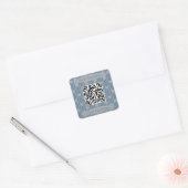 QR-Code für Spaß und Extravagantes Herz Quadratischer Aufkleber (Umschlag)