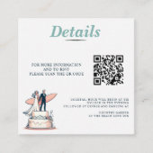 QR-Code für Surf Couple Wedding Begleitkarte (Vorderseite)