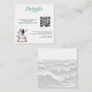 QR-Code für Surf Couple Wedding Begleitkarte