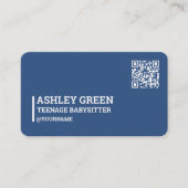 QR-Code für Teenager Visitenkarte (Vorderseite)