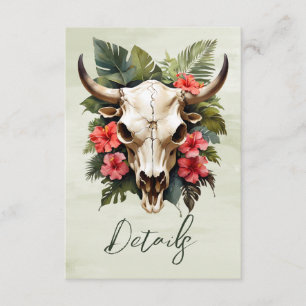 QR-Code für Tropic Watercolor Floral Cow Skull Hoc Begleitkarte