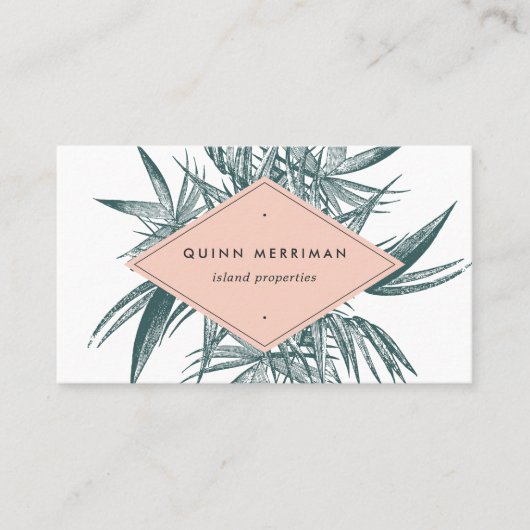 QR-Code für tropische Palmen Visitenkarte (Vorderseite)