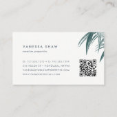 QR-Code für tropische Palmfronten Visitenkarte (Rückseite)