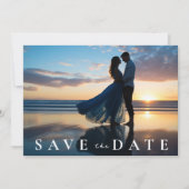 QR-Code für tropisches Wasser Save The Date (Vorderseite)