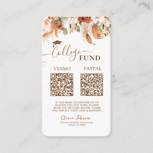 QR-Code für Unis mit doppeltem Abschluss Begleitkarte (Vorderseite)