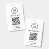 QR-Code für Unternehmen Ausweis (Vorder- & Rückseite)