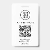 QR-Code für Unternehmen Ausweis (Vorderseite)