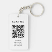 QR-Code für Unternehmen, beidseitig Schlüsselanhänger (Rückseite)
